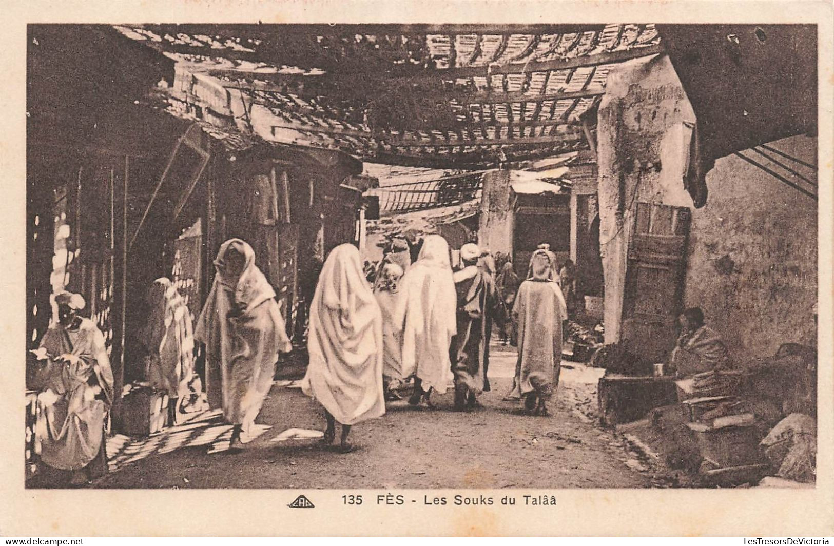 MAROC - Fès - Les Souks Du Talââ - Carte Postale Ancienne - Fez