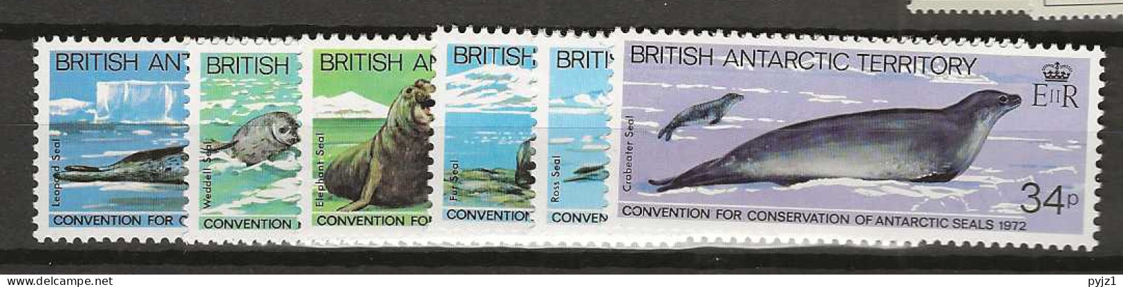 1983 MNH British Antactic Territory, Mi 98-103 Postfris** - Unused Stamps