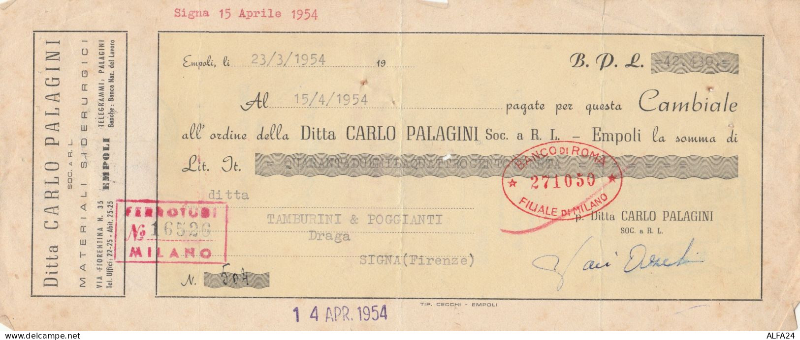 CAMBIALE CON MDB 1954 (HP750 - Fiscales