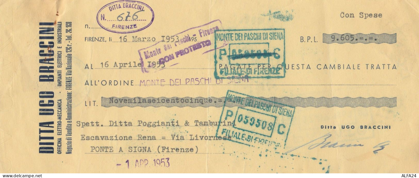 CAMBIALE CON MDB 1953 (HP751 - Fiscaux