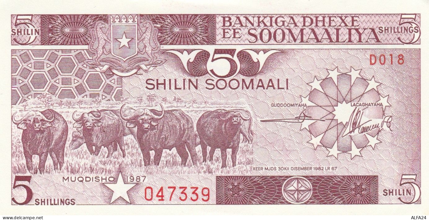 BANCONOTA SOMALIA 5 UNC (HP411 - Somalie