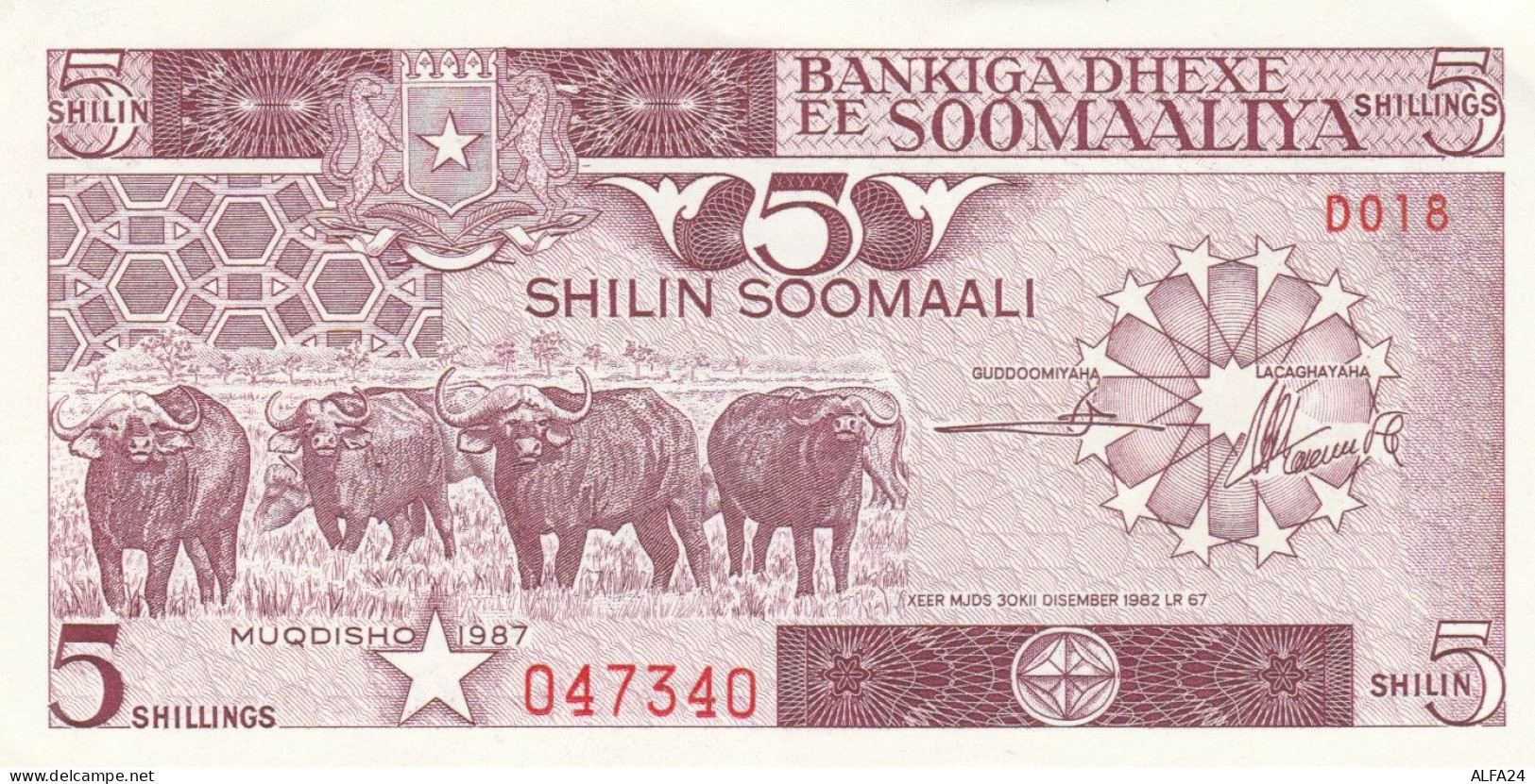 BANCONOTA SOMALIA 5 UNC (HP407 - Somalie