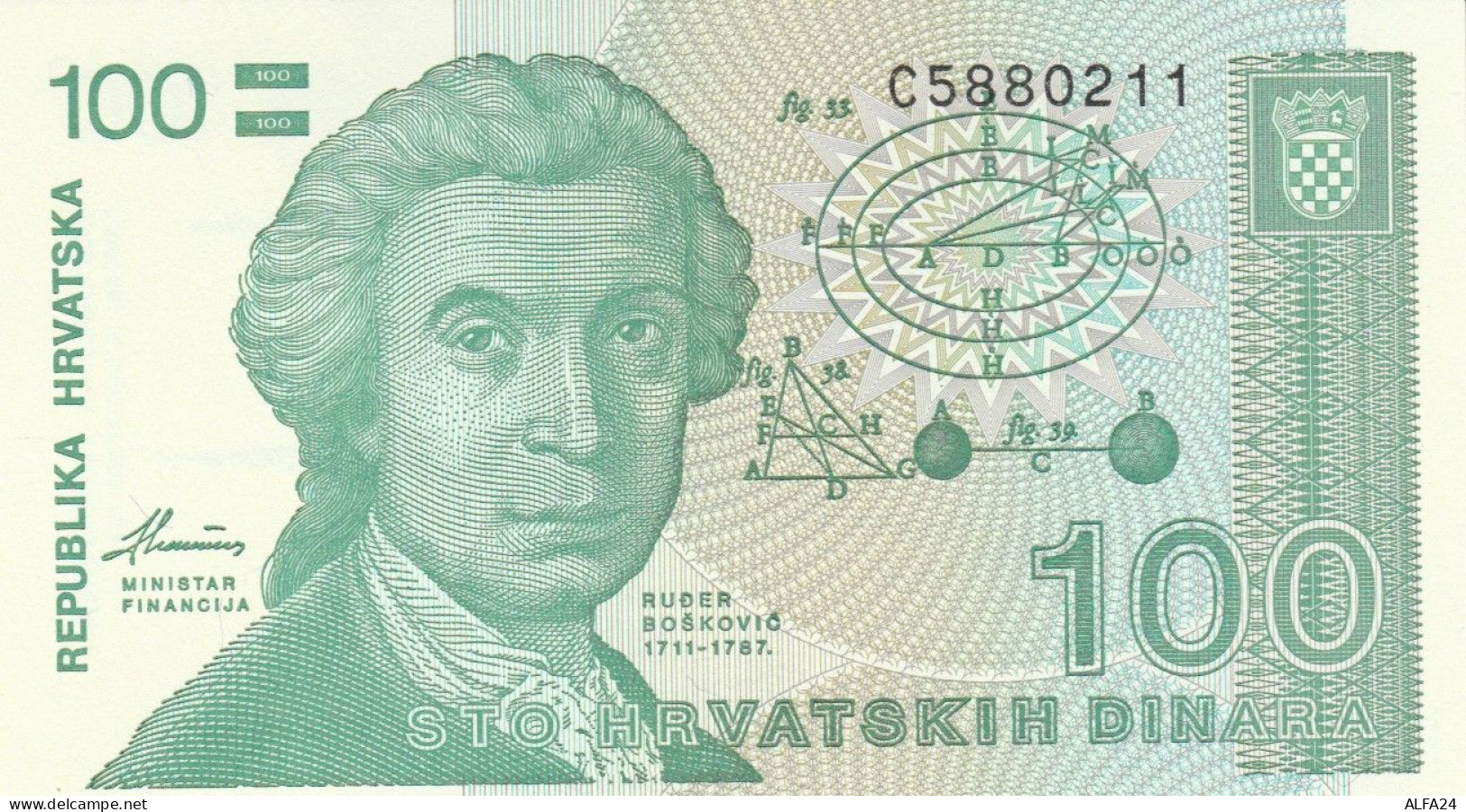 BANCONOTA CROAZIA 100 UNC (HP134 - Croatie