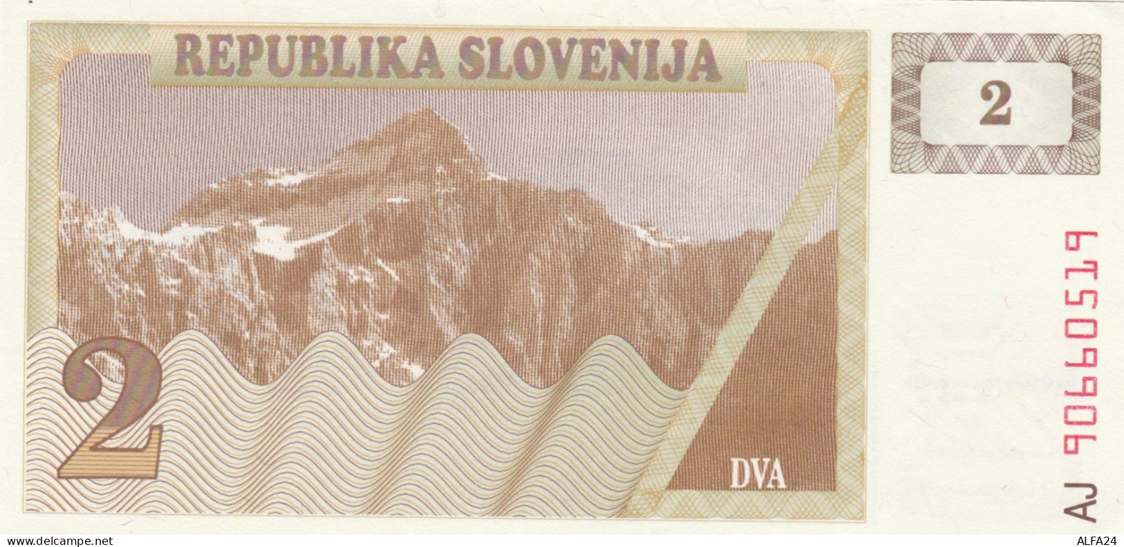 BANCONOTA SLOVENIA 2 UNC (HP93 - Slovenië