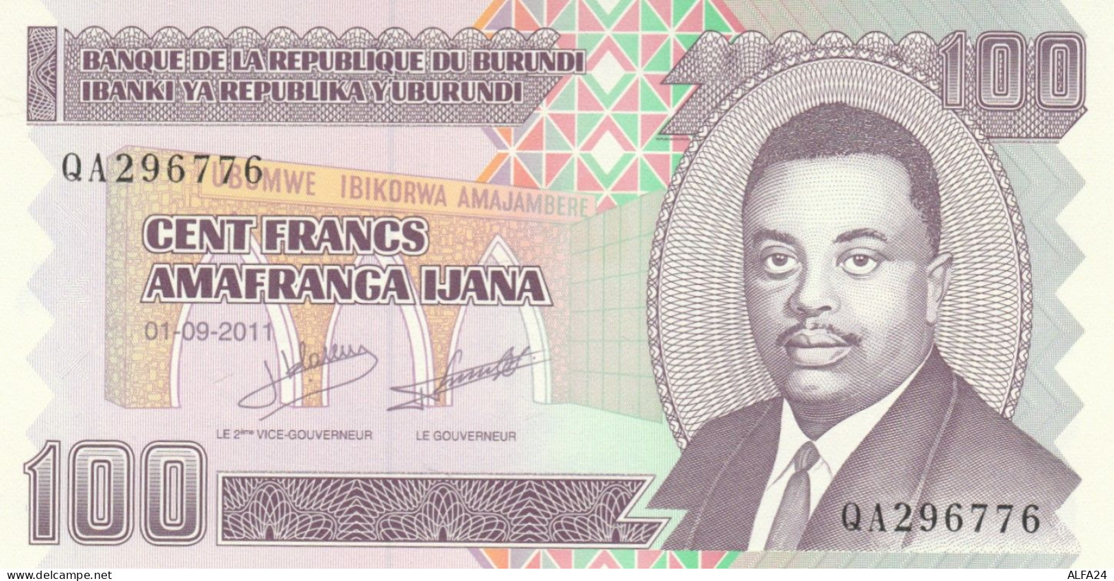 BANCONOTA BURUNDI 100 UNC (HP44 - Burundi