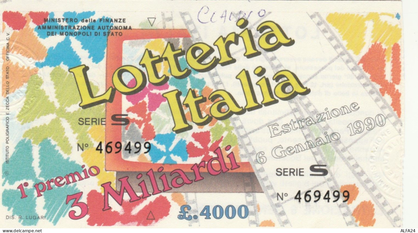 BIGLIETTO LOTTERIA (HP799 - Billetes De Lotería