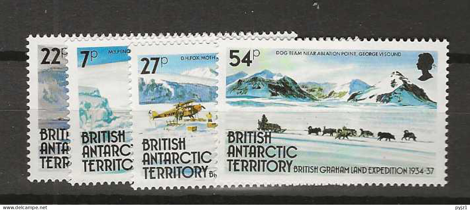 1985 MNH British Antactic Territory, Mi 124-27 Postfris** - Neufs