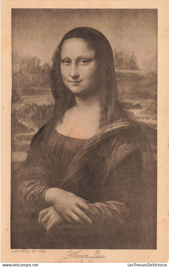 PEINTURES & TABLEAUX - Mona Lisa - Lionardo Da Vinci - Carte Postale Ancienne - Malerei & Gemälde