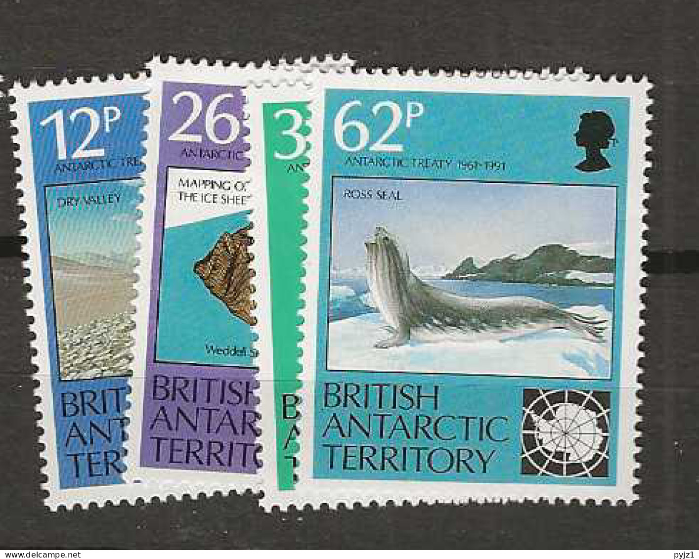 1990 MNH British Antactic Territory, Mi 181-84 Postfris** - Unused Stamps