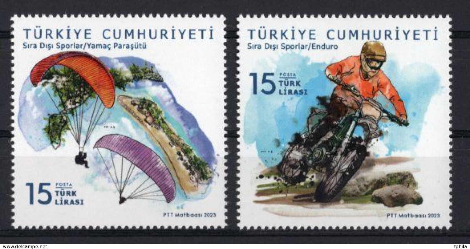 2023 TURKEY EXTREME SPORTS ENDURO PARAGLIDING MNH ** - Neufs