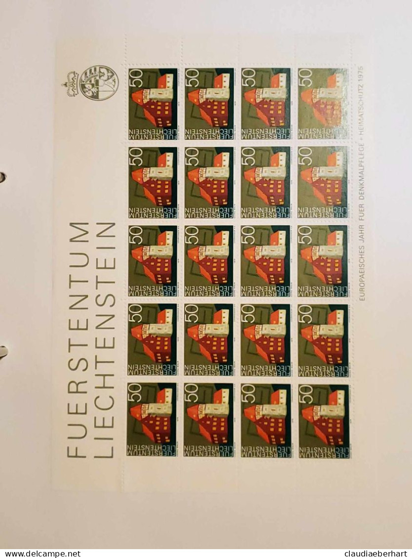 1975 Pfrundbauten Bogen Postfrisch Bogen Ersttagsstempel - Storia Postale