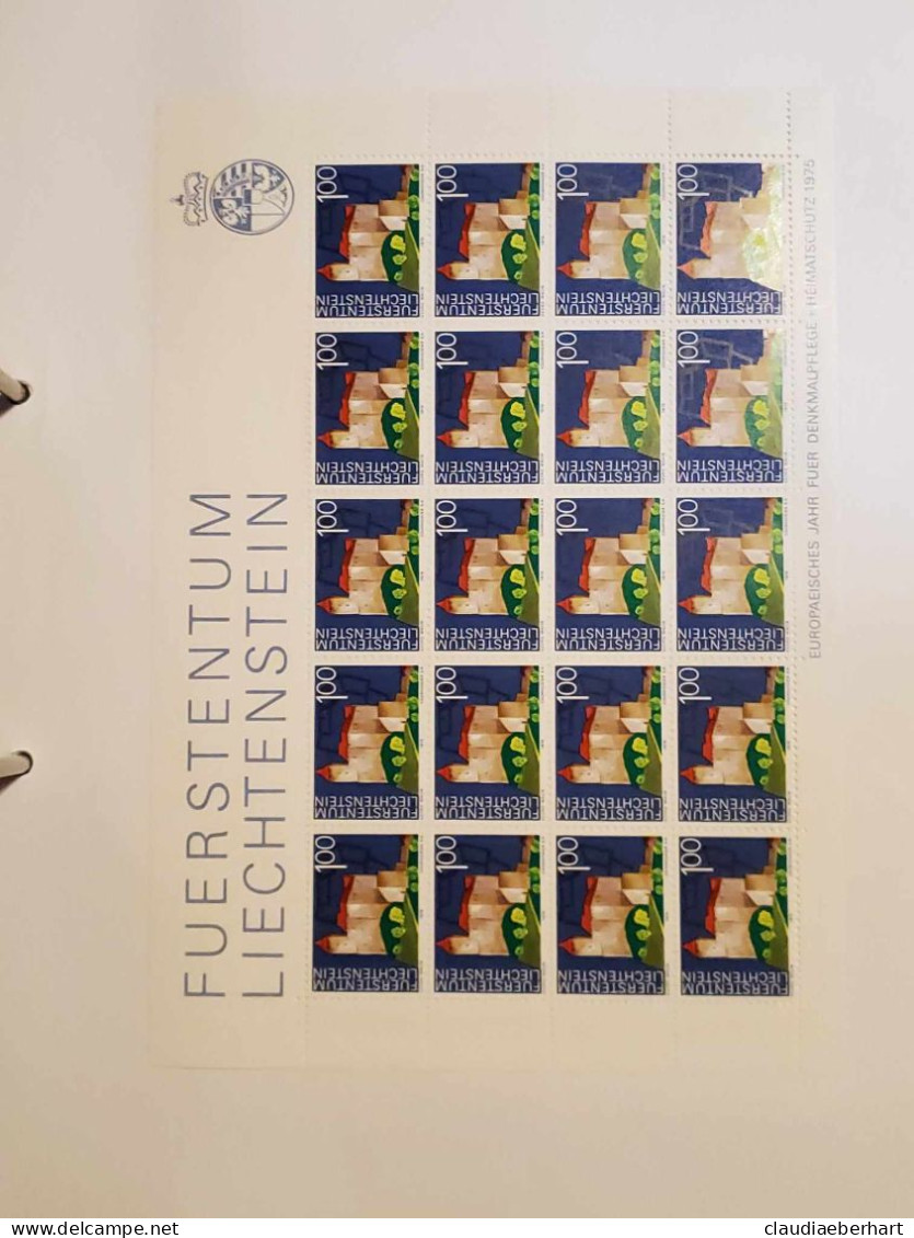 1975 Schloss Gutenberg Bogen Postfrisch Bogen Ersttagsstempel - Briefe U. Dokumente