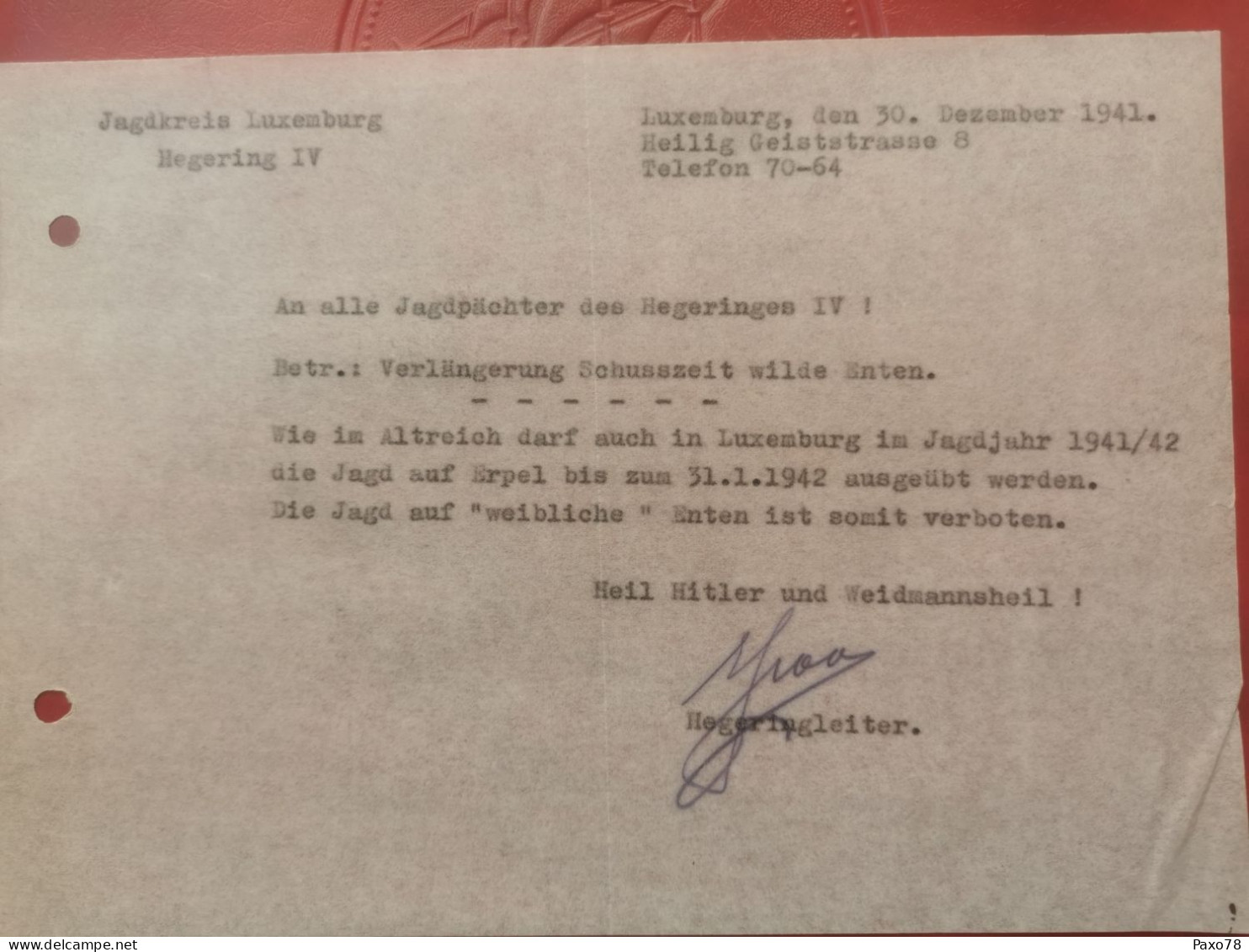 Lettre, Luxembourg 1941 - 1940-1944 Occupation Allemande