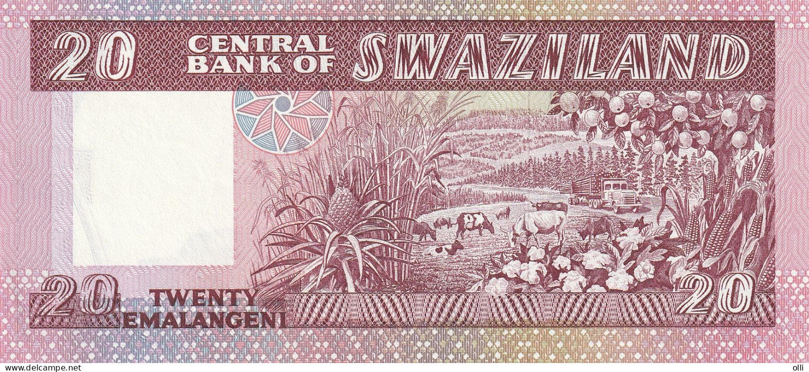 SWAZILAND   20 Emalangeni , ND/1986 , P-12   XF - Swasiland