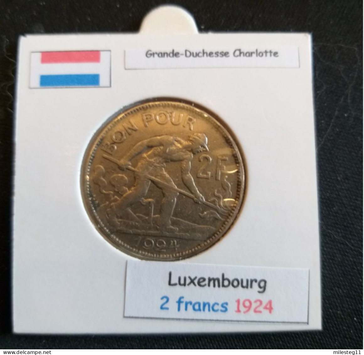 Luxembourg 2 Francs 1924 - Luxembourg