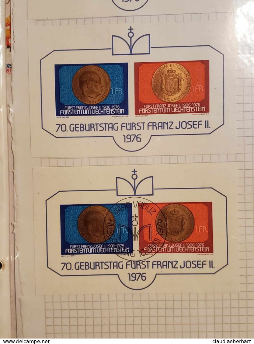 1976 Sonderblock Zum 70. Geburtstag Von Fürst Franz Josef II. Postfrisch Und Ersttagsstempel - Covers & Documents