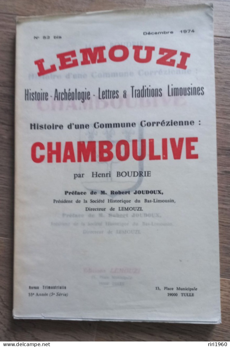 Lemouzi.tulle.Correze.limousin.n 52 Bis.chamboulive. - Turismo E Regioni