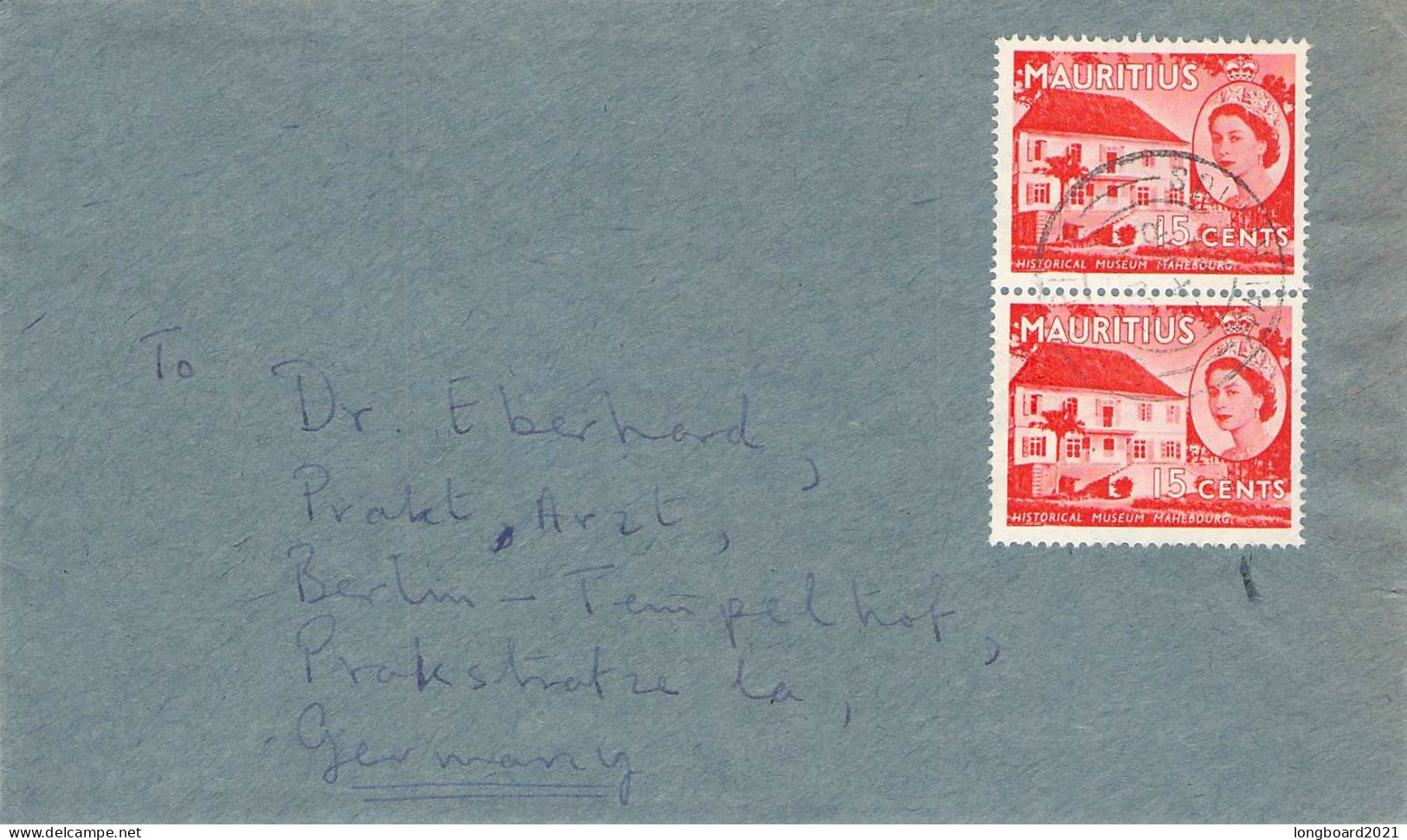 MAURITIUS - MAIL 1960ß - BERLIN-TEMPELHOF/DE / 659 - Maurice (...-1967)