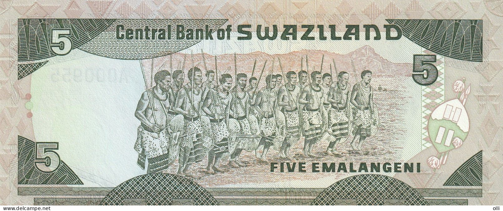 SWAZILAND   5 Emalangeni , ND/1987 , P-14  UNC - Swasiland