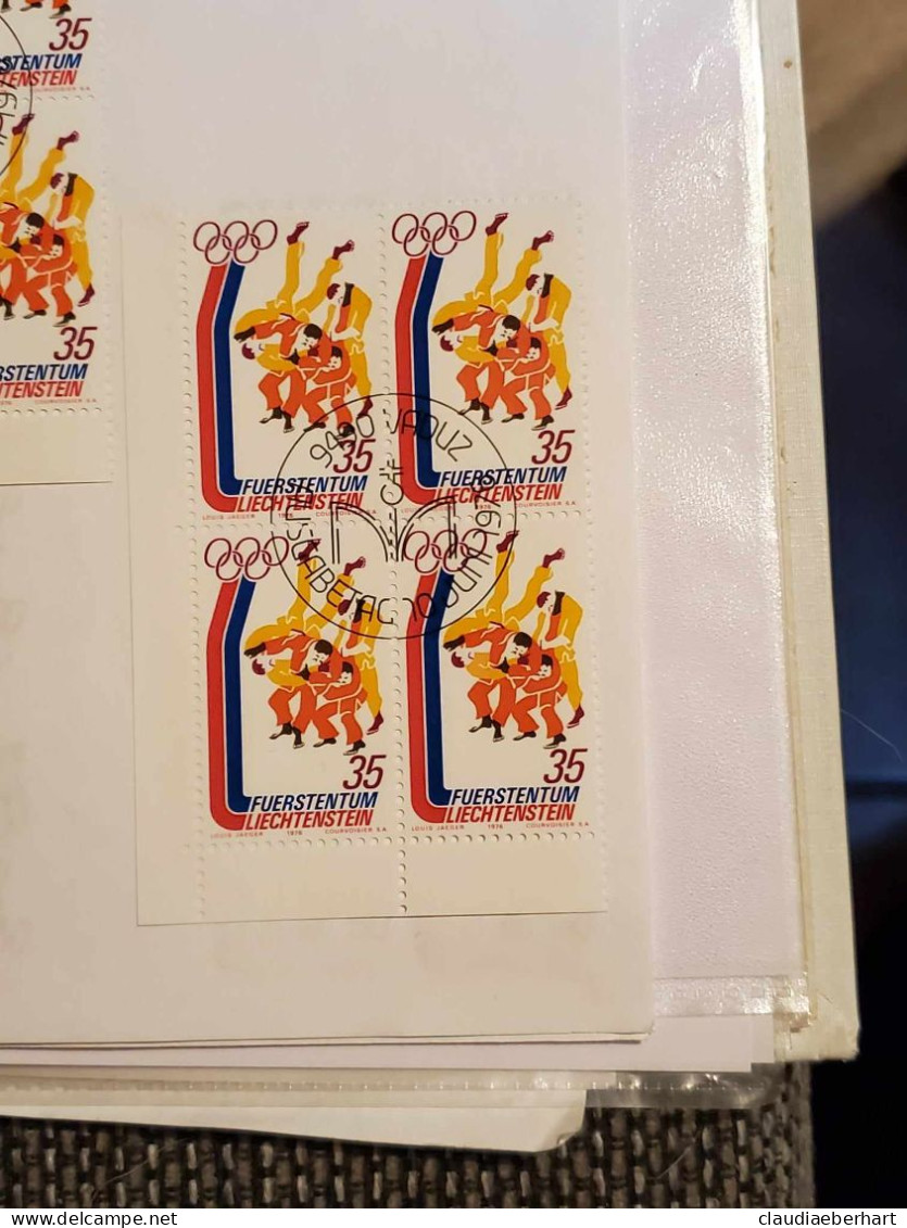 1976 Judo 4er Block Postfrisch 4er Block Ersttagsstempel - Briefe U. Dokumente