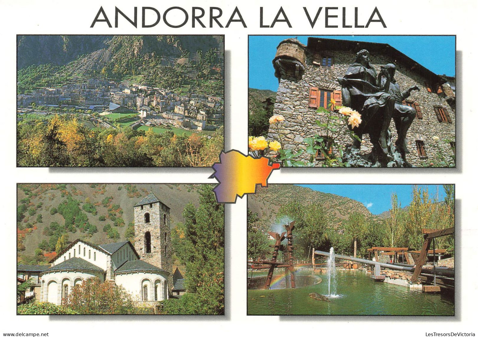 ANDORRE - Andorre La Vieille - Multivues - Colorisé - Carte Postale - Andorre