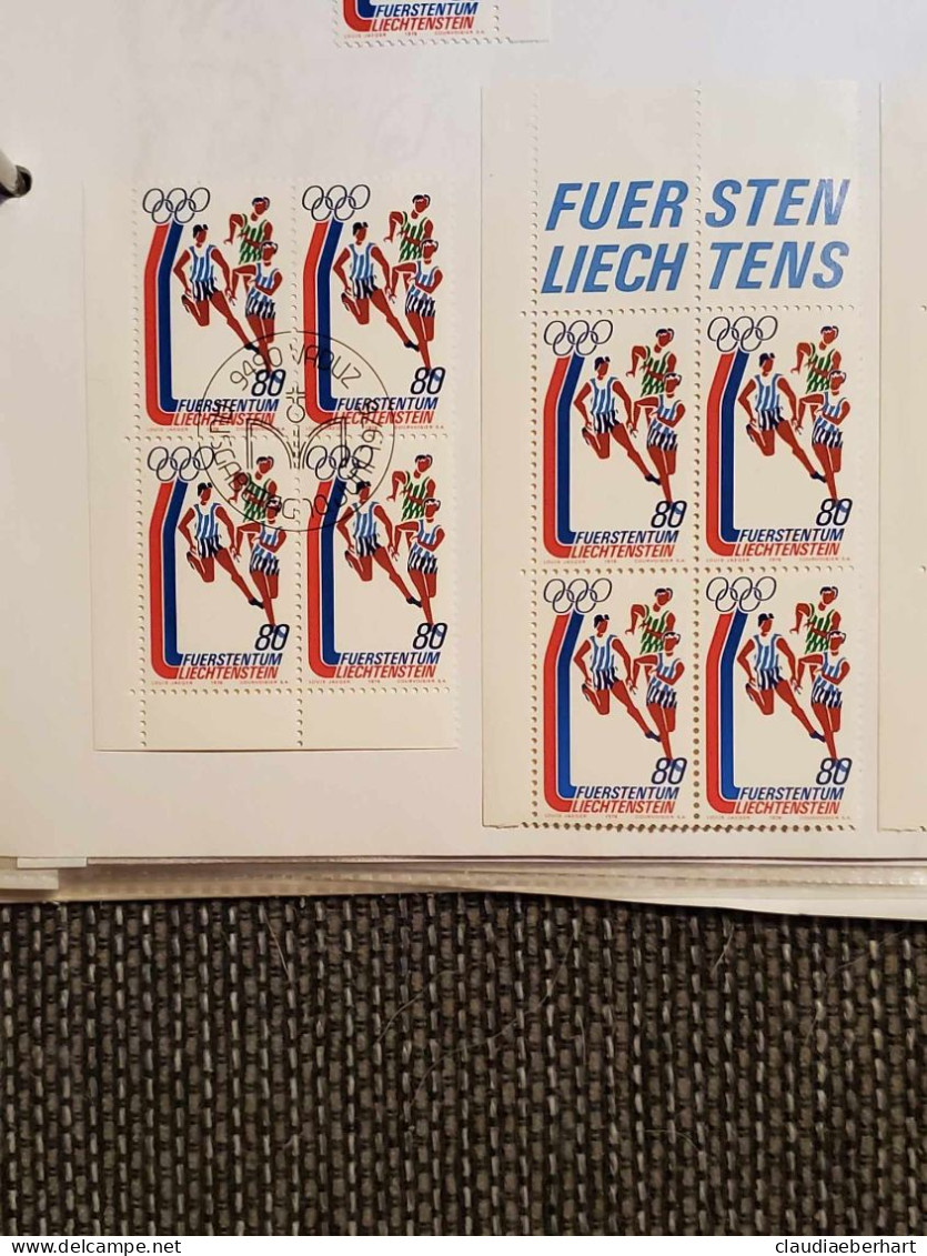 1976 Läufer Stafette 4er Block Postfrisch 4er Block Ersttagsstempel - Cartas & Documentos