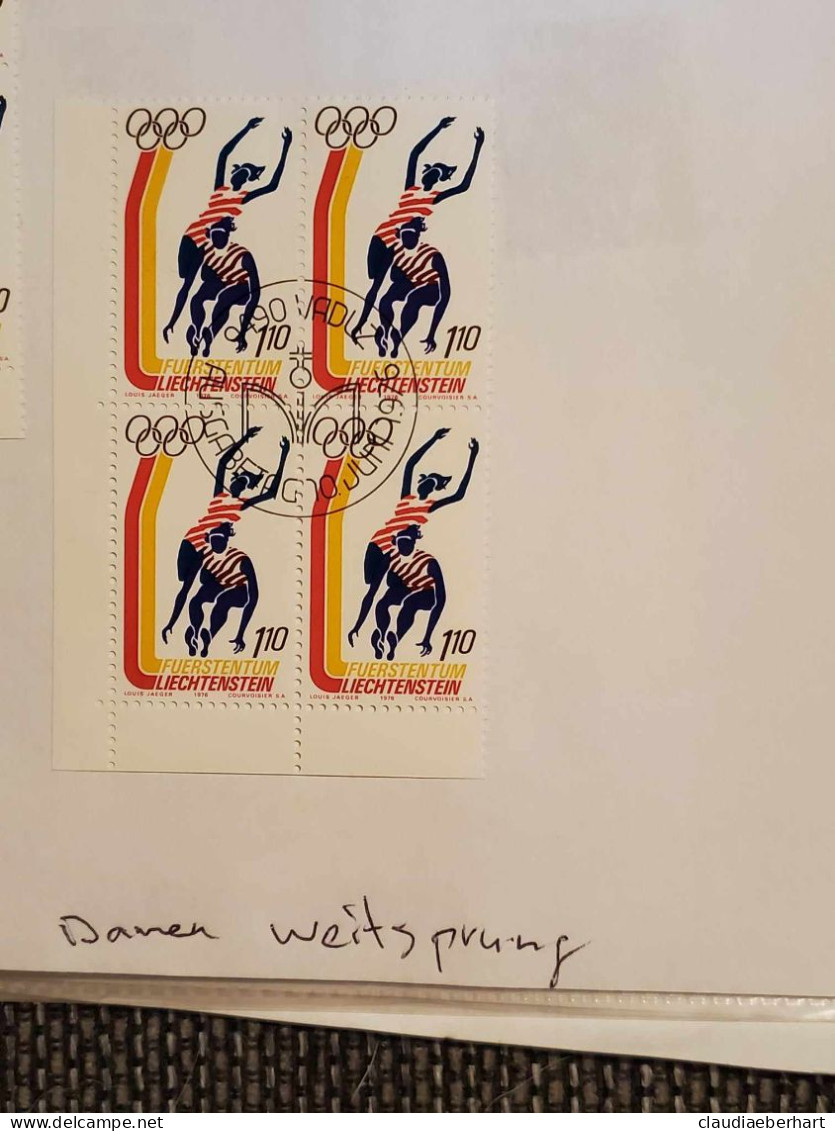 1976 Damen Weitsprung 4er Block Postfrisch 4er Block Ersttagsstempel - Lettres & Documents