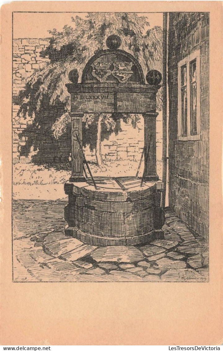 ALLEMAGNE - Gelnhausen - Fontaine à Dessin Dans Le Presbytère Catholique - Carte Postale Ancienne - Gelnhausen