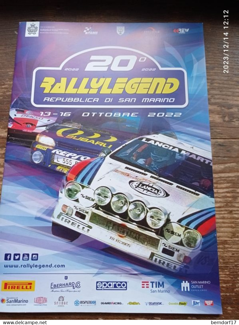 SAN MARINO RALLYLEGEND 2022 - 20° - PUBBLICITA' - Automobilismo - F1