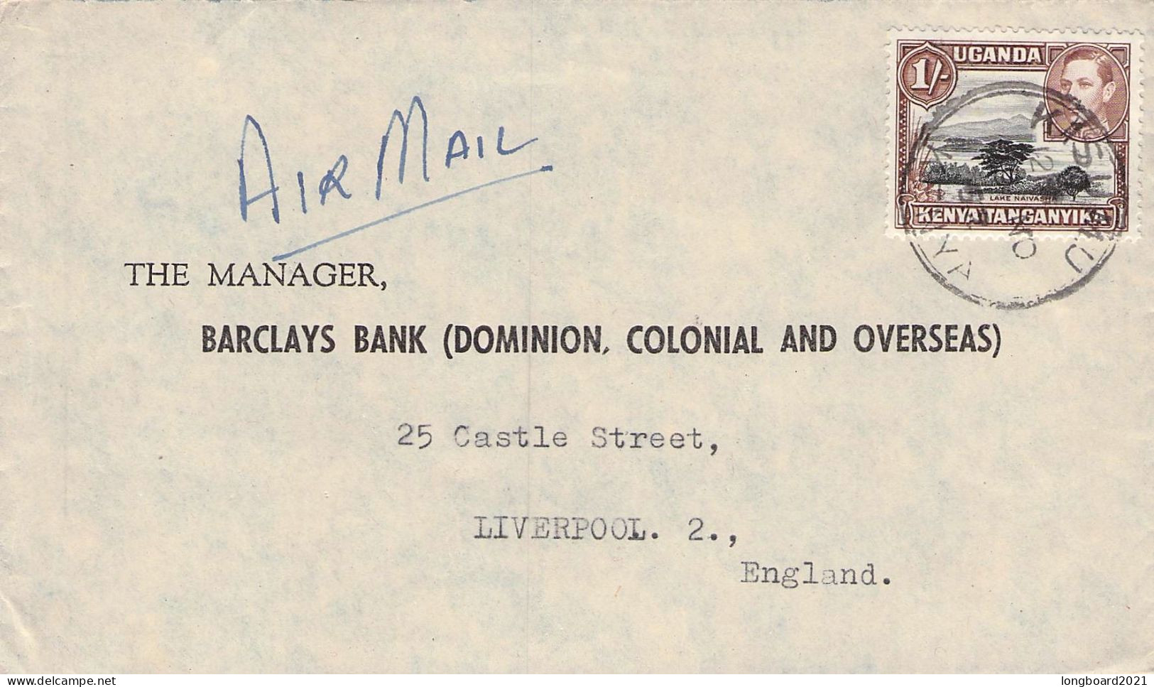 KENY/TANGANYIKA/UGANDA - AIRMAIL 1953 - LIVERPOOL*GB / 667 - Kenya, Ouganda & Tanganyika