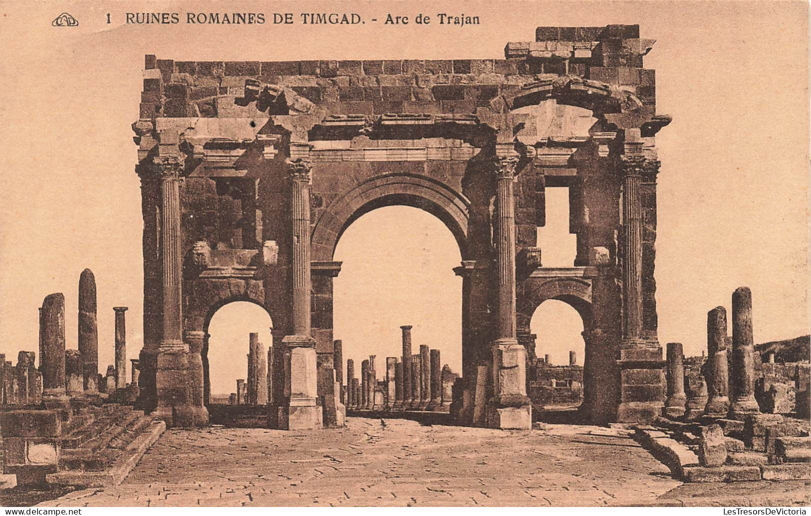 ALGÉRIE - Ruines Romaines De Timgad - Arc De Trajan - Carte Postale Ancienne - Autres & Non Classés