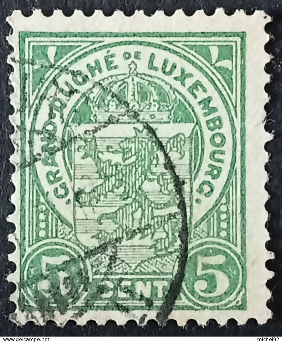 Luxembourg 1907-19 - YT N°92 - Oblitéré - 1907-24 Ecusson
