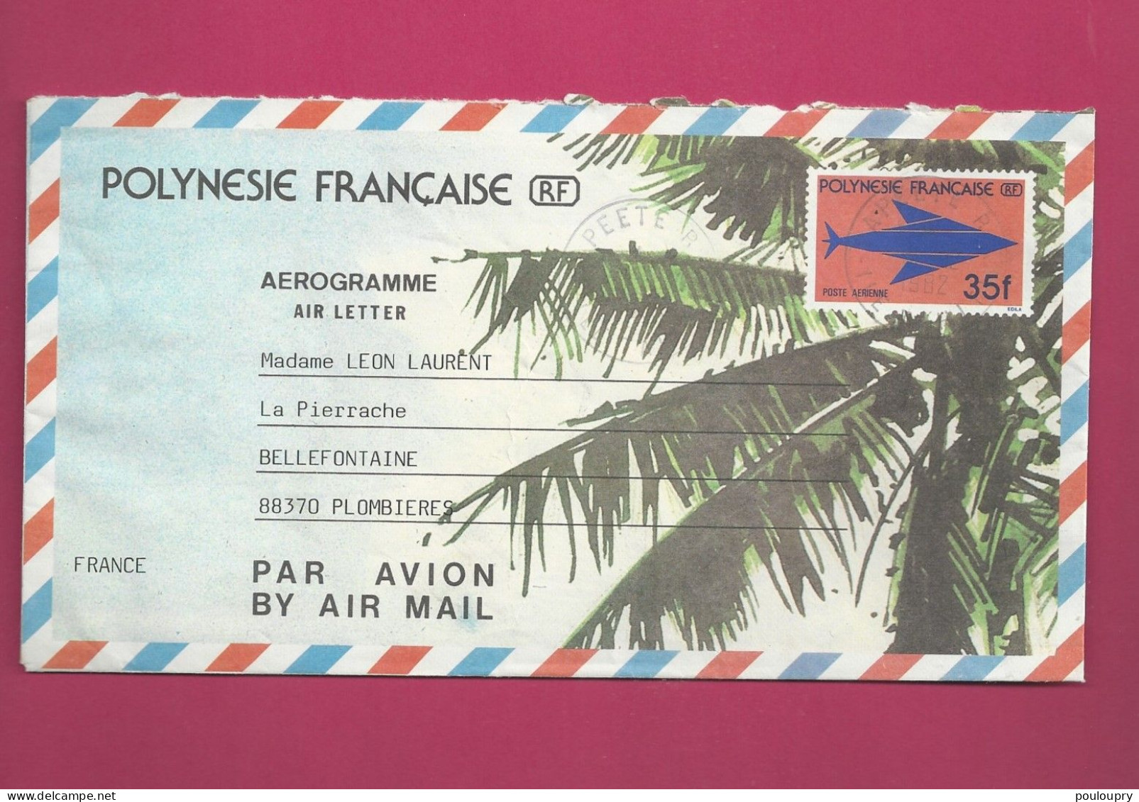 Aérogramme De 1982 Pour La France - YT N° 4 - Aérogrammes