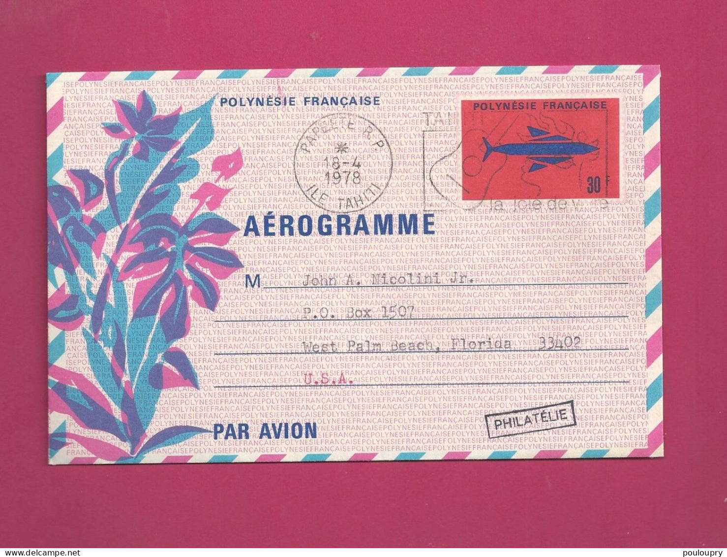 Aérogramme De 1978 Pour Les EUAN - YT N° 3 - Aerogrammi