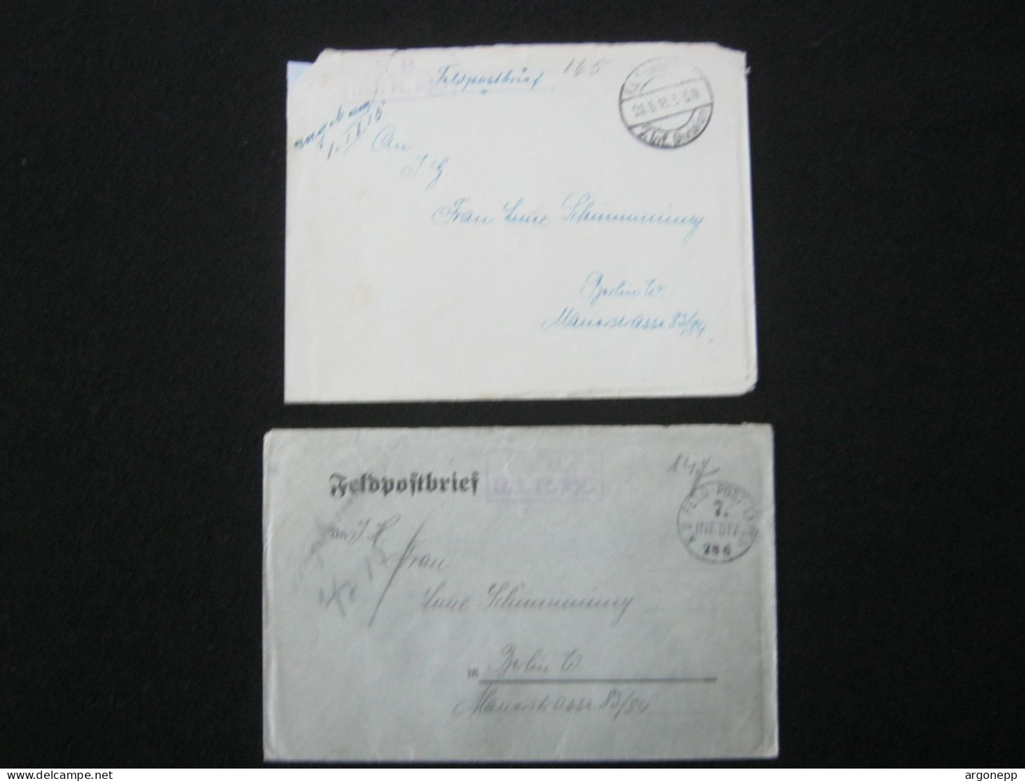 1915 , Liévin ,  2  Lettre Postale  Militaire Allemagne - Esercito Tedesco