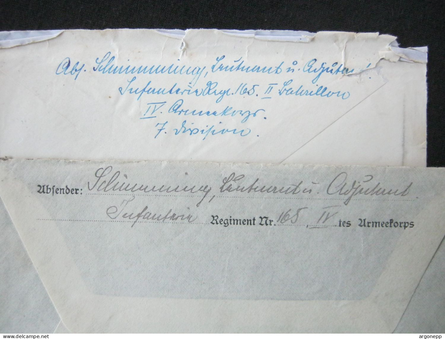 1915 , Liévin ,  2  Lettre Postale  Militaire Allemagne - Deutsche Armee