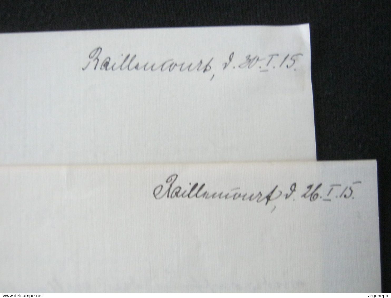 1915 , Raillencourt-Sainte-Olle,  2  Lettre Postale  Militaire Allemagne - Esercito Tedesco