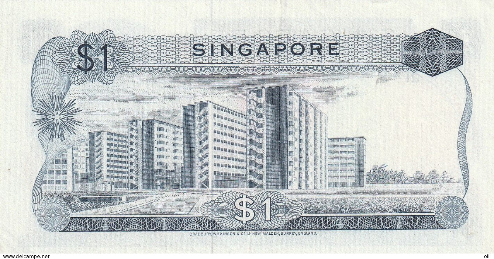 SINGAPORE  1 DOLLAR 1967 P-1  XF - Singapore