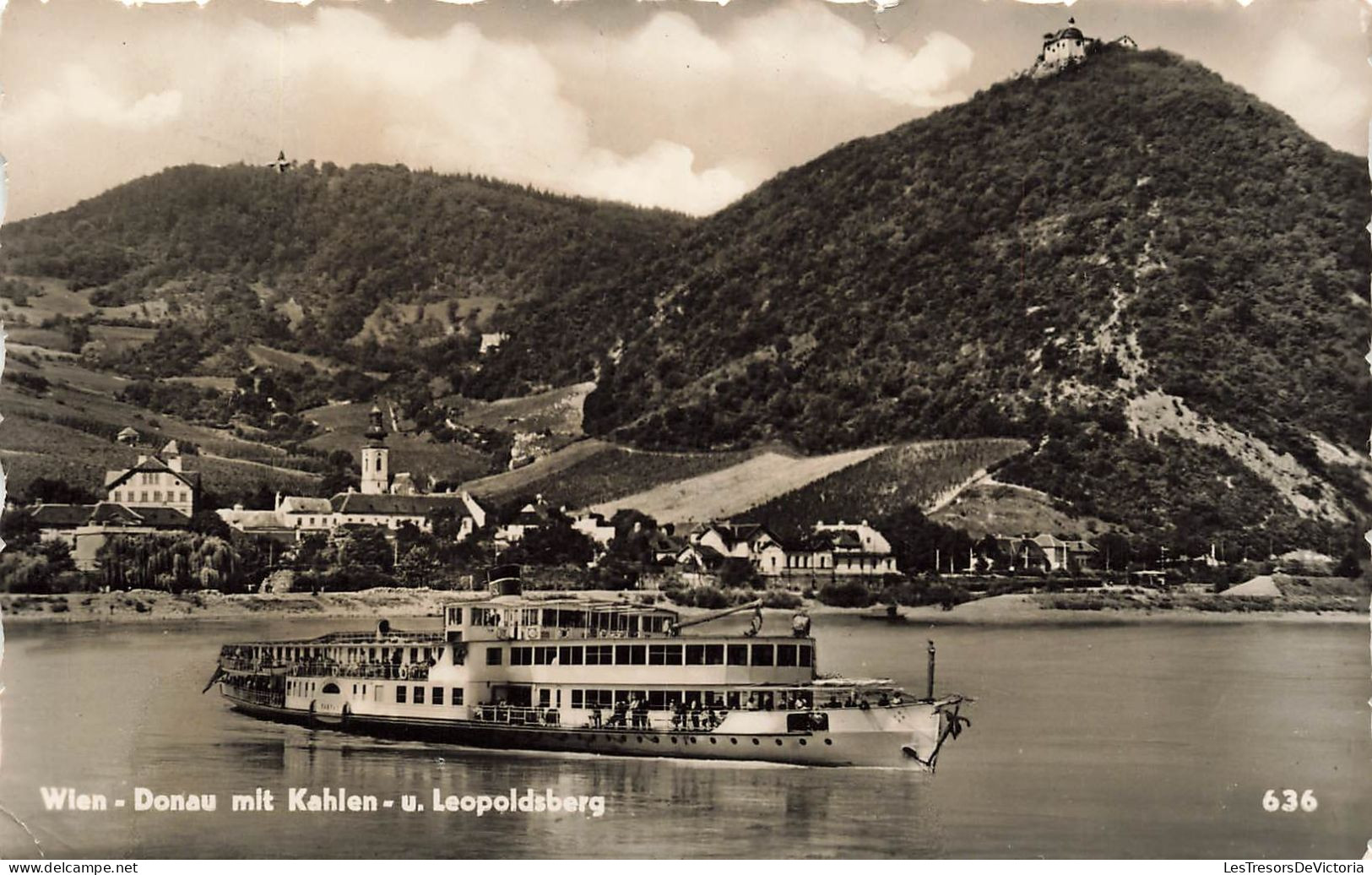 AUTRICHE - Vienne -  Danube Avec Kahlenberg Et Leopoldsberg - Carte Postale Ancienne - Sonstige & Ohne Zuordnung