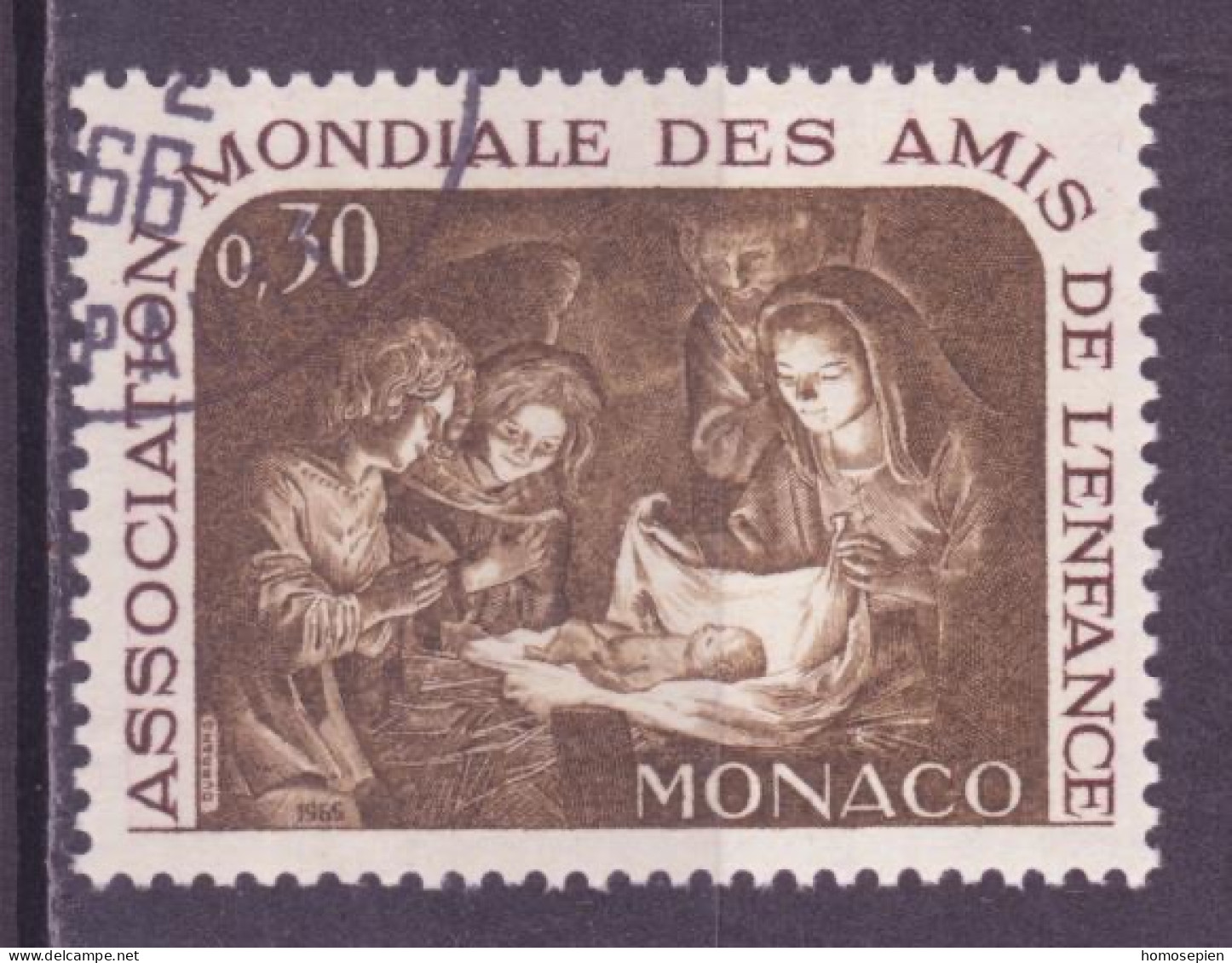 Monaco 1966 Y&T N°688 - Michel N°823 (o) - 30c Association Des Amis De L'enfance - Oblitérés