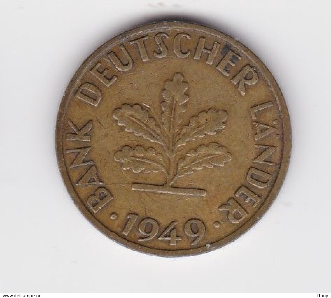 Une Pièce Monnaie  Allemagne  10 Pfennig  Année 1949 Frappe  G - 10 Pfennig