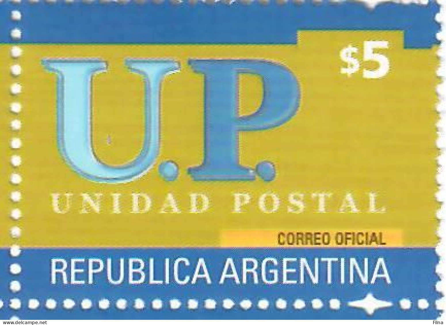 ARGENTINA 2002 SERIE ORDINARIA 5 PESOS MNH/** - Neufs