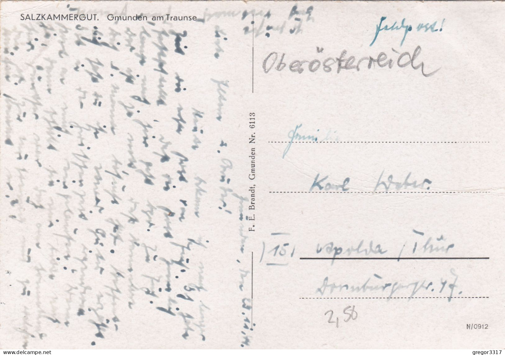 E129) Salzkammergut - GMUNDEN Am TRAUNSEE - 1944 Sehr Alte Farbvariante - Gmunden