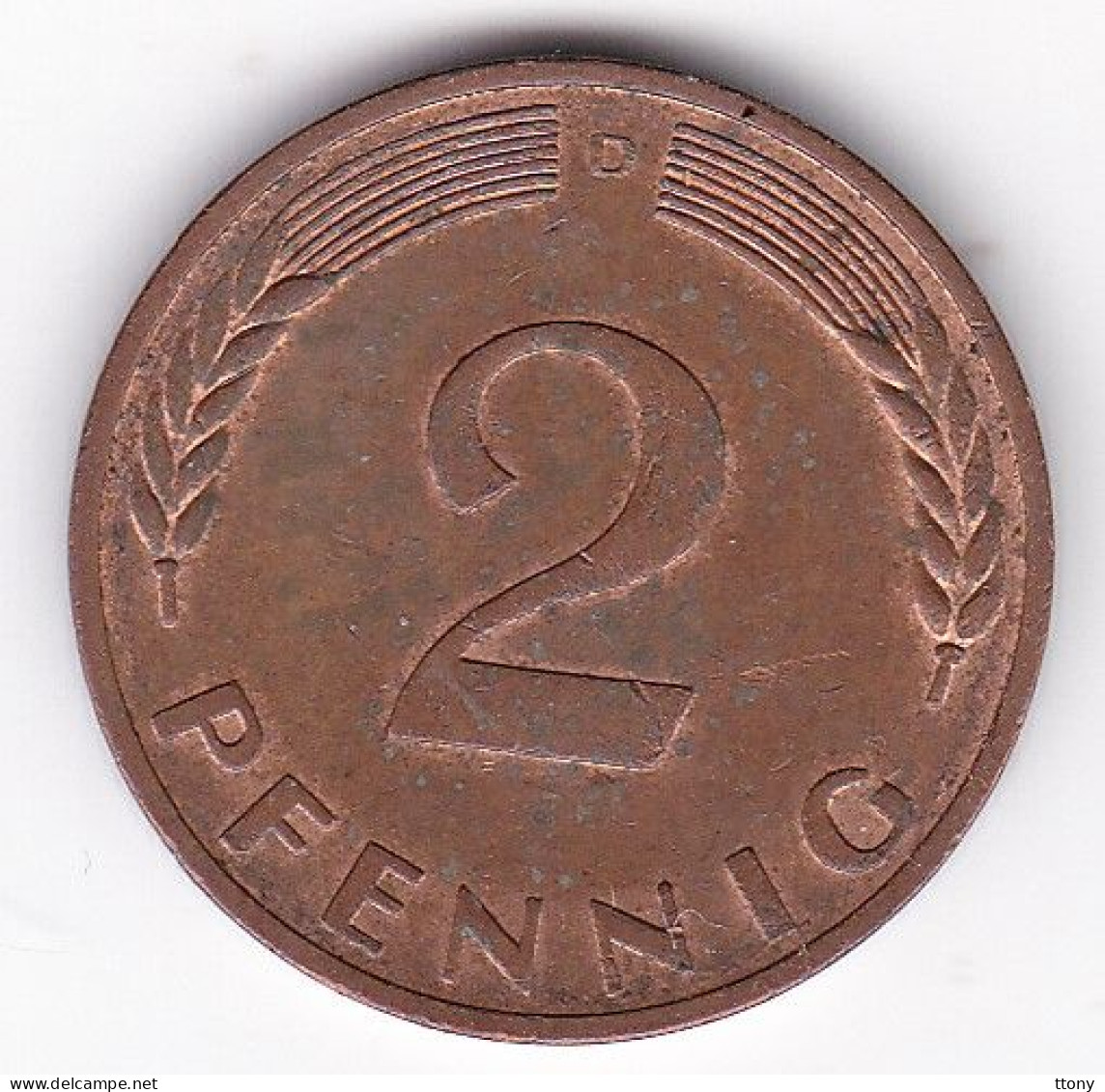 Une Pièce Monnaie  Allemagne  2  Pfennig  Année 1970 Frappe  D - 2 Pfennig