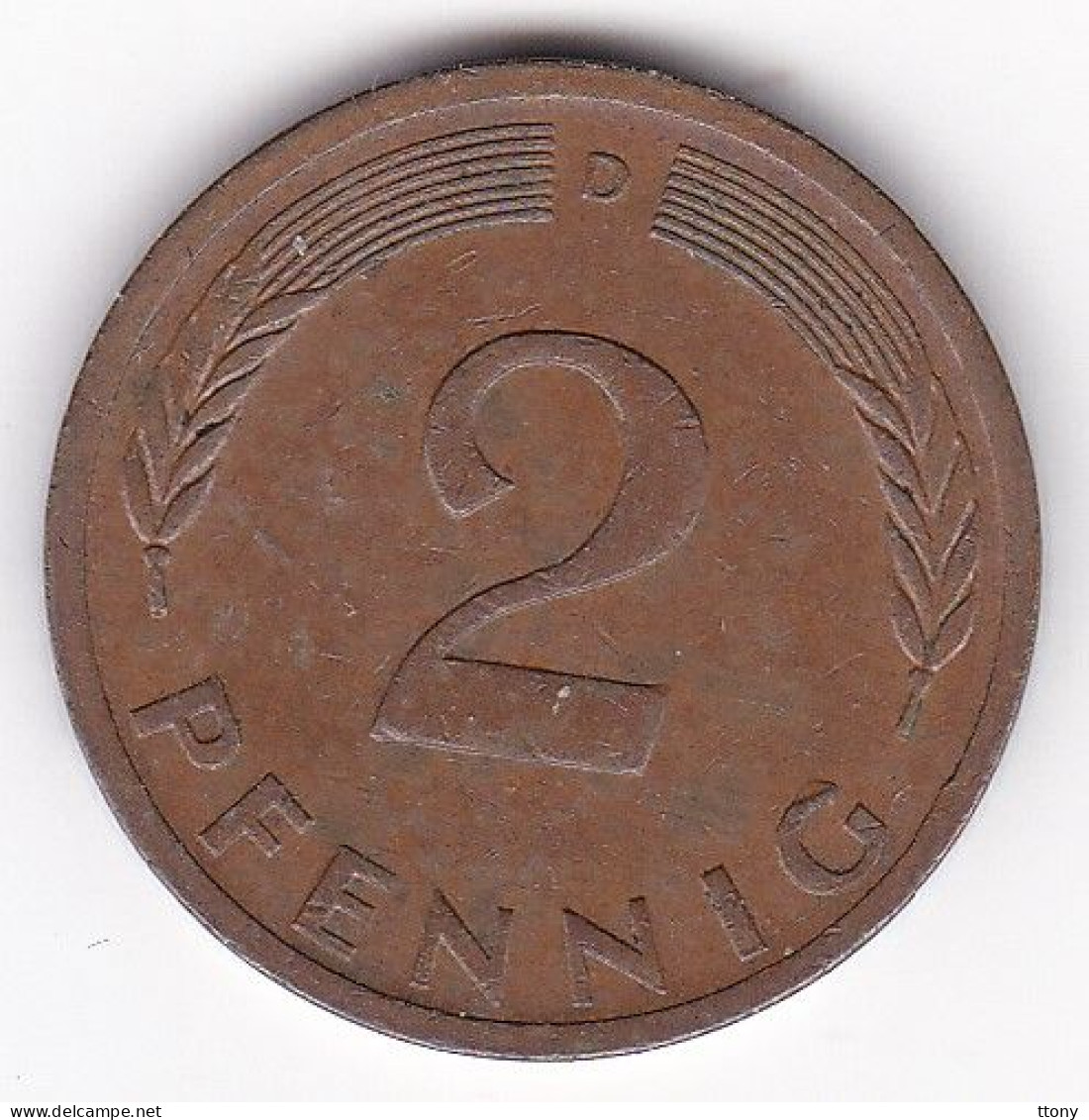 Une Pièce Monnaie  Allemagne  2  Pfennig  Année 1972 Frappe  D - 2 Pfennig