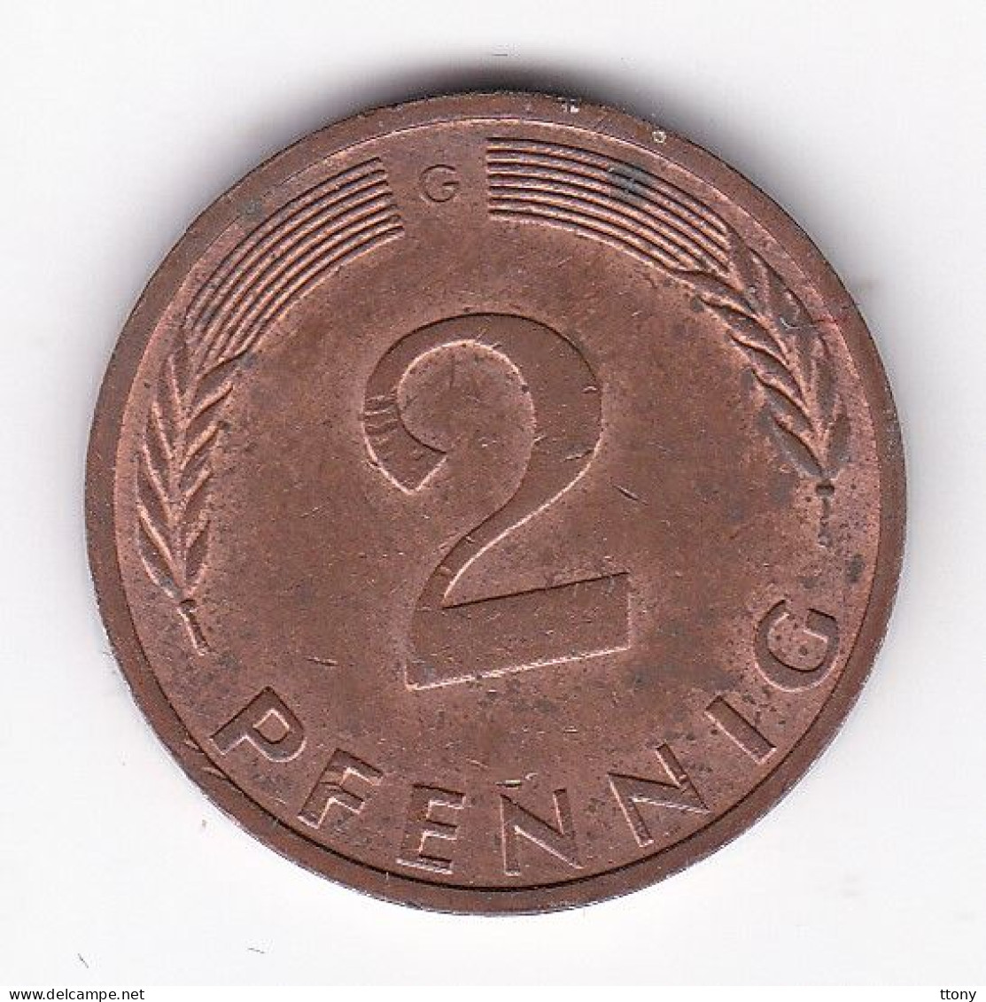 Une Pièce Monnaie  Allemagne  2  Pfennig  Année 1976 Frappe  G - 2 Pfennig