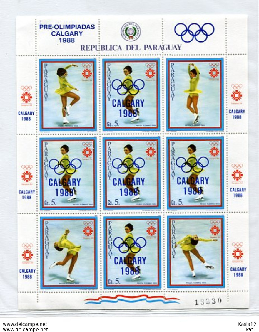 A53010)Olympia 88: Paraguay 4001 KLB** - Invierno 1988: Calgary