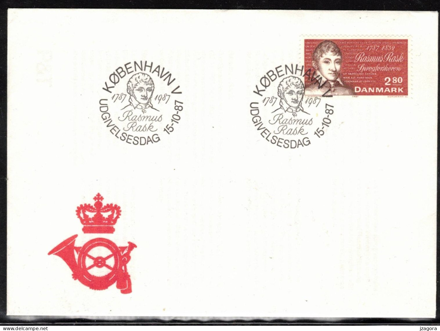 PHILOLOGY - LINGUISTIC LINGUISTIQUE Linguistisch - RASMUS RASK - DENMARK DANMARK DÄNEMARK 1987 FDC MI 903 - Sonstige & Ohne Zuordnung