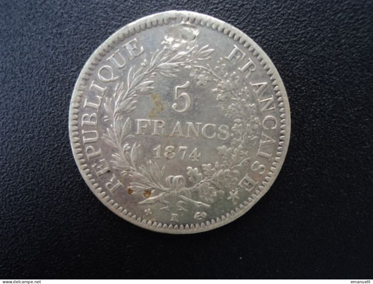 FRANCE : 5 FRANCS  1874 K    Tranche B *   F.334 / G.745a / KM 820.2     TTB - 5 Francs