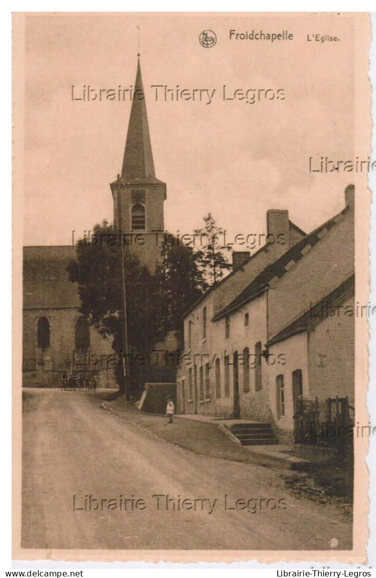 CPA  Froidchapelle   L'Eglise      Enfants à Vélo - Froidchapelle